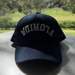 Reverse Dark Blue Cap with Embroidered Text
